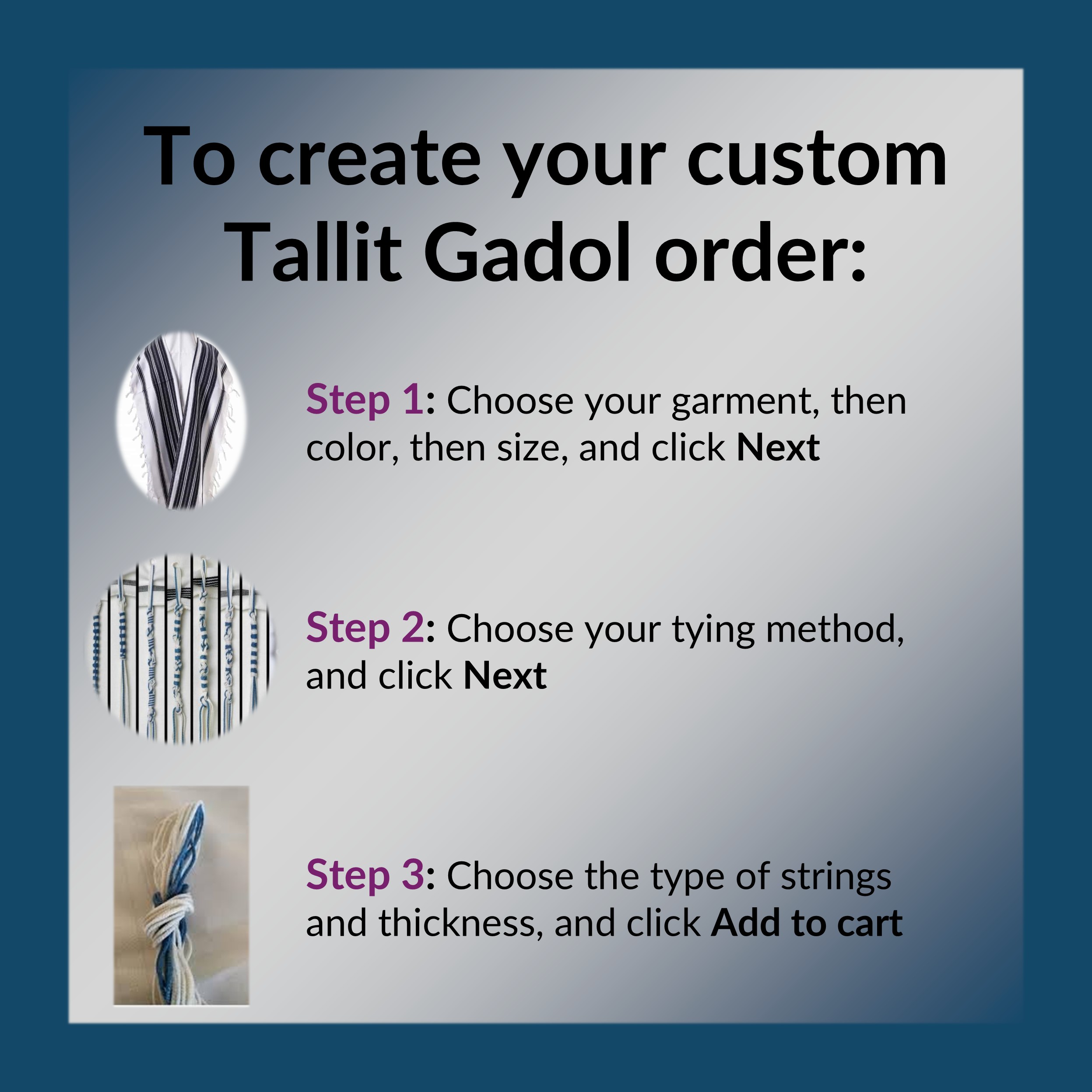 Talit Gadol Custom Order